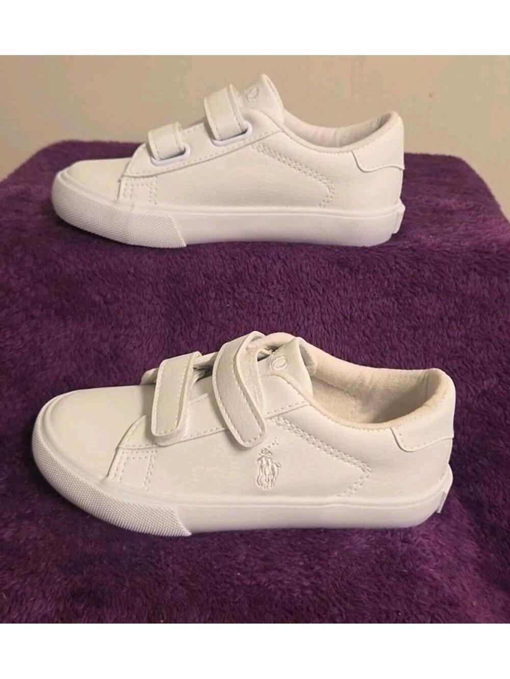 Polo Ralph Lauren Kid's Triple White Easten EZ Toddler Kid's Shoes Size 8.5